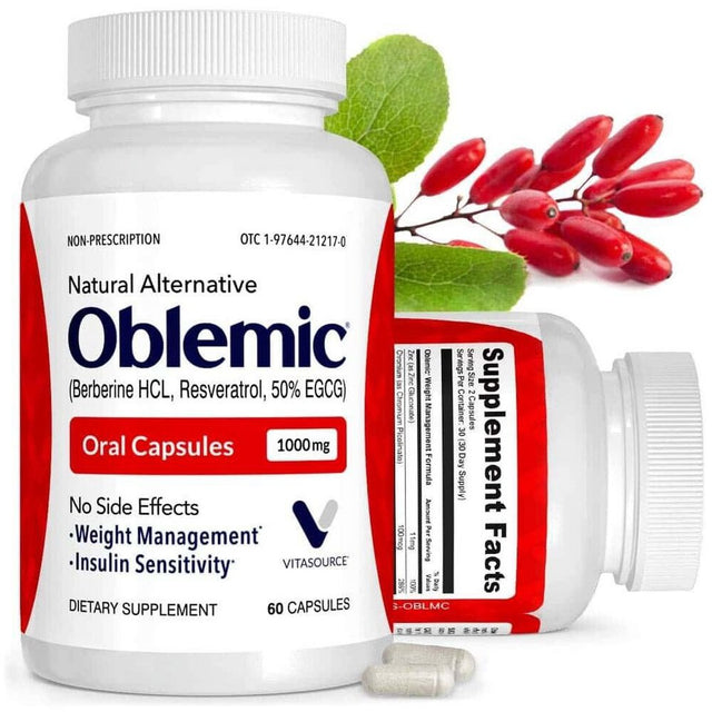 Oblemic Weight Management, Oral Capsules, Natural Alternative 60 Capsules