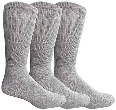 Yacht & Smith King Size Loose Fit Non-Binding Soft Cotton Diabetic Crew & Ankle Socks, Bulk Value Pack