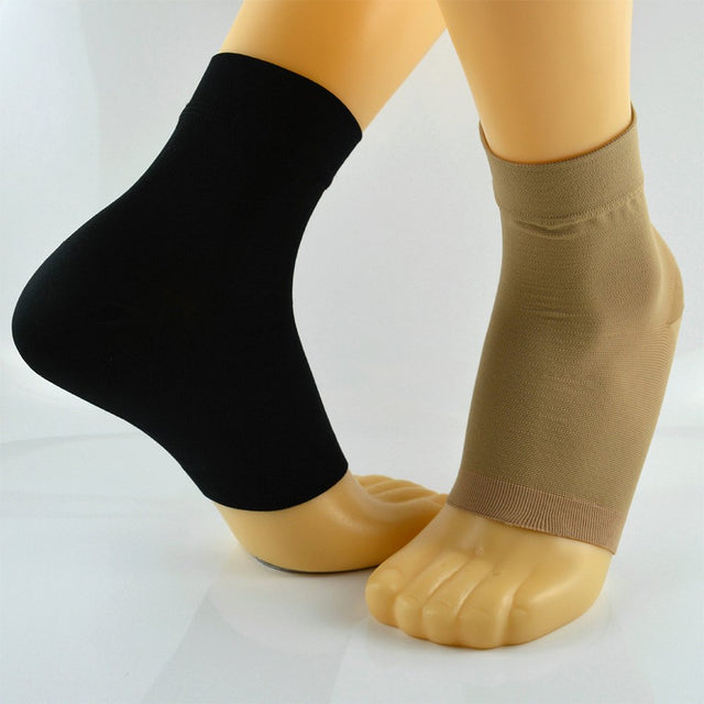 Whigetiy Ankle Compression Sleeve Open Toe Compression Socks for Swelling Plantar Fasciitis Sprain Neuropathy Foot Brace Support