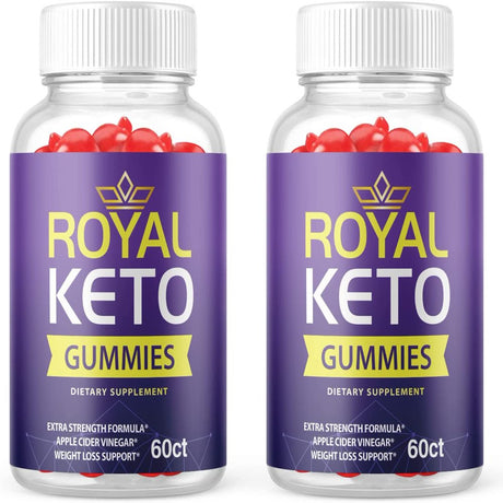 (2 Pack) Royal Keto ACV Gummies - Supplement for Weight Loss - Energy & Focus Boosting Dietary Supplements for Weight Management & Metabolism - Fat Burn - 120 Gummies