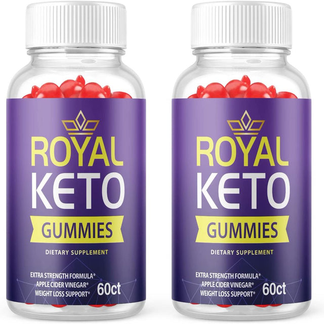 (2 Pack) Royal Keto ACV Gummies - Supplement for Weight Loss - Energy & Focus Boosting Dietary Supplements for Weight Management & Metabolism - Fat Burn - 120 Gummies