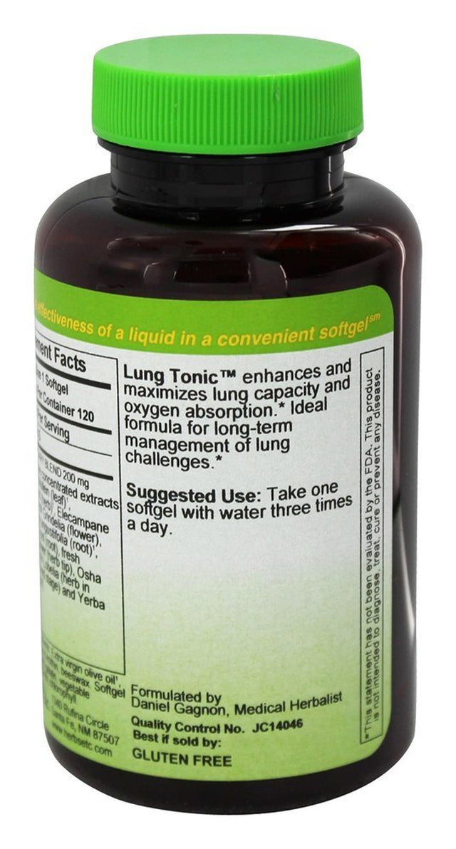 Herbs Etc - Lung Tonic Alcohol Free - 120 Softgels