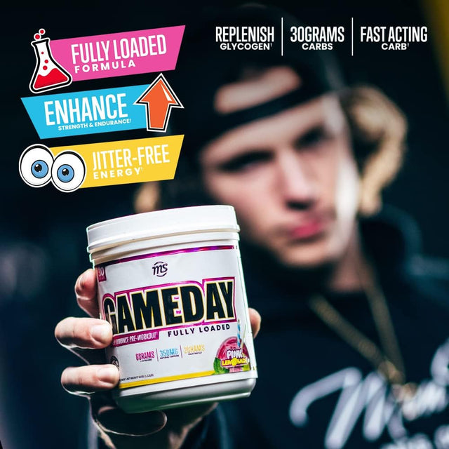 Man Sports Game Day Pre-Workout Supplement - Taurine - Creatine HCL - 30 Servings - Pink Lemonade