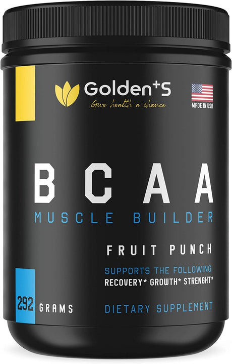 BCAA Sport Powder- All Natural Branched Chain Amino Acids for Energy, Muscle Building, Post Workout Recovery and Strenght - Fruit Punch