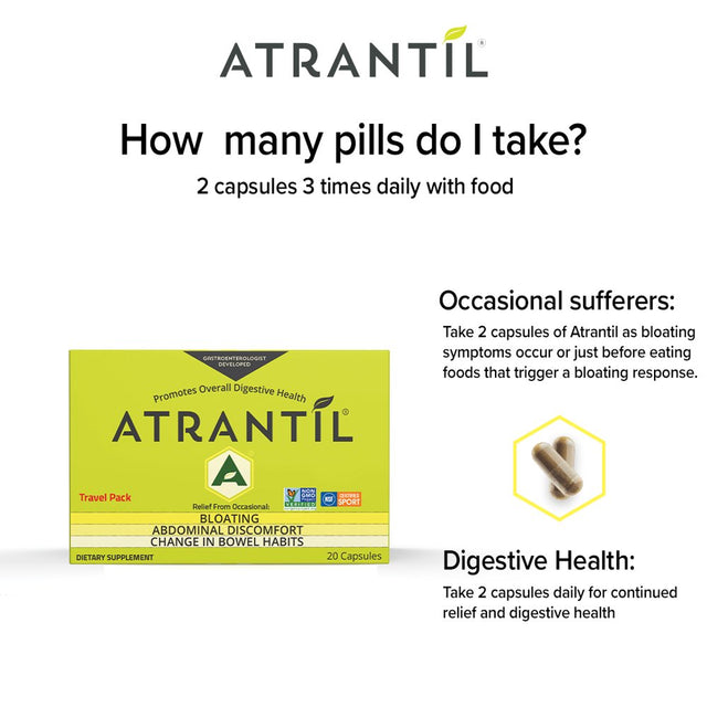 Atrantil - Digestive Health Support - 20 Capsules