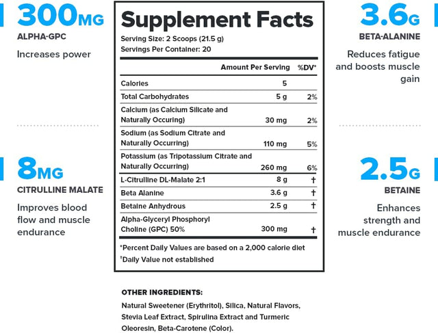 LEGION Pulse Pre Workout Supplement - All Natural Nitric Oxide Preworkout Drink to Boost Energy, Creatine Free, Naturally Sweetened, Beta Alanine, Citrulline, Alpha GPC (Caffeine Free Green Apple)