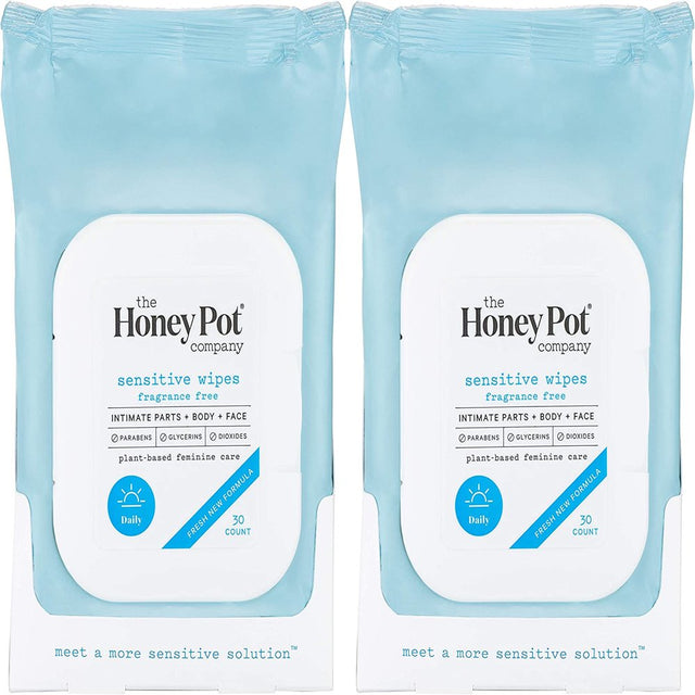 (2 Pack) the Honey Pot Company Feminine Wipes - Sensitive, 30 Count