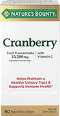 Nature'S Bounty Triple Strength Cranberry with Vitamin C, 25,200 Mg, 60 Softgels