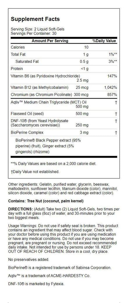 Gut-To-Brain Hunger Control Irwin Naturals 60 Caps