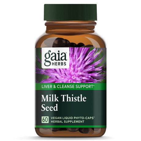 Gaia Herbs Single Herbs Milk Thistle Seed -- 60 Vegetarian Liquid Phyto-Caps