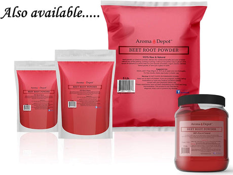 Beet Root Powder 1 Lb. by Aroma Depot Raw & Non-Gmo I Vegan & Gluten Free I Nitric Oxide Booster I Boost Stamina and Increases Energy I Immune System Booster I 100% Natural