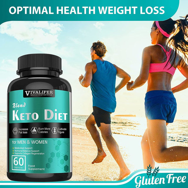 VIVALIFER Keto Pills, 1 Pack Appetite Suppressant for Weight Loss, 120 Pcs