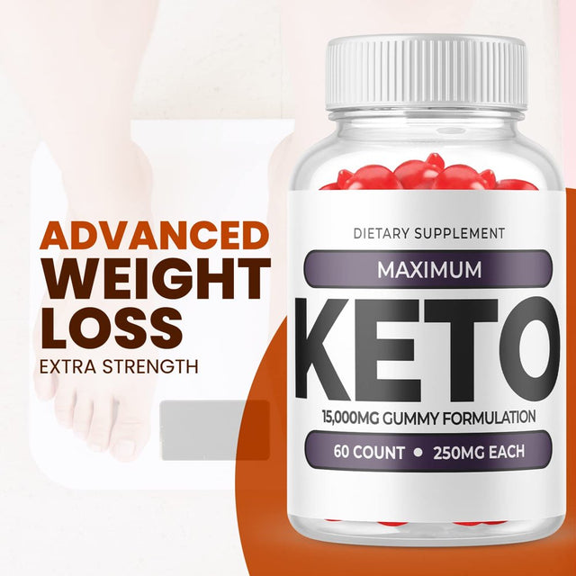 (3 Pack) Maximum Keto Gummies - Supplement for Weight Loss - Energy & Focus Boosting Dietary Supplements for Weight Management & Metabolism - Fat Burn - 180 Gummies