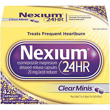 Nexium 24HR Clearminis Acid Reducer Heartburn Relief Delayed Release Capsules for All-Day and All-Night Protection from Frequent Heartburn, Heartburn Medicine with Esomeprazole Magnesium - 4