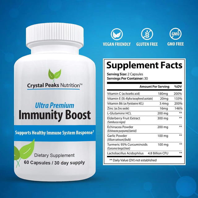 Lung Health and Immunity System Support Supplements | Improve Breathing and Strengthen Your Immune Defense | 30-Day Supply of Each