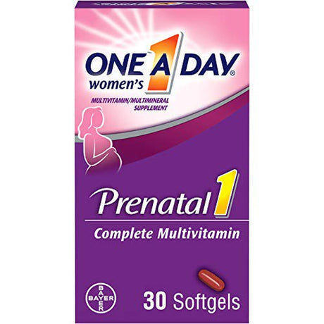 One a Day Women'S Prenatal 1 Multivitamin Including Vitamin A, Vitamin C, Vitamin D, B6, B12, Iron, Omega-3 DHA & More, 30 Count - Supplement for Before, During, & Post Pregnancy