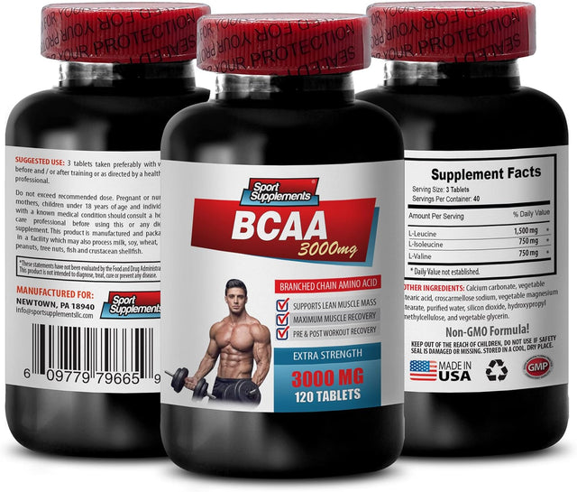 Muscle Builder Weight Gain - BCAA 3000MG - BRANCHED CHAIN AMINO ACIDS - Bcaa Pills Natural, Amino Energy, Amino Energy Pre Workout, Amino Acids, Bcaas Amino Acids, Bcaas Amino - 2B 240 Tablets