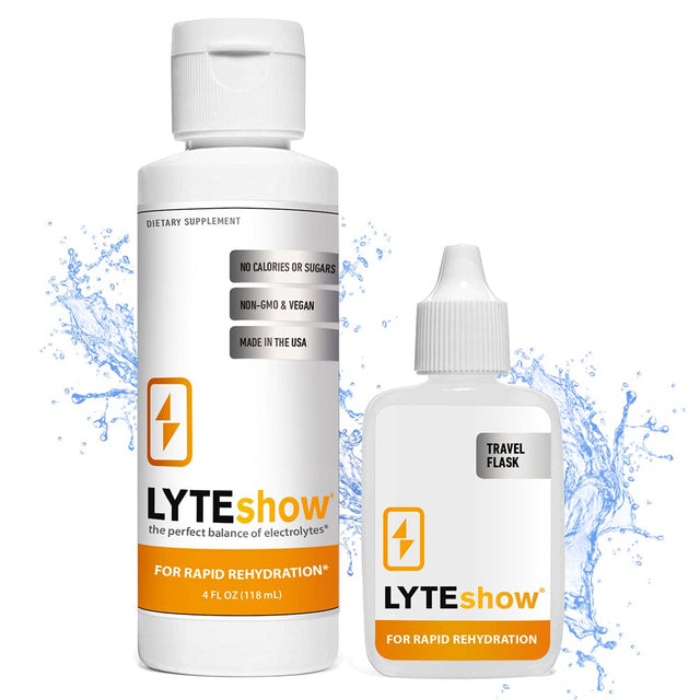 Lyteshow Electrolyte Drops Sugar-Free for Hydration and Immune Support - 40 Servings - Keto Friendly - Zinc and Magnesium for Rapid Rehydration, Workout, Muscle Recovery and Energy - Vegan