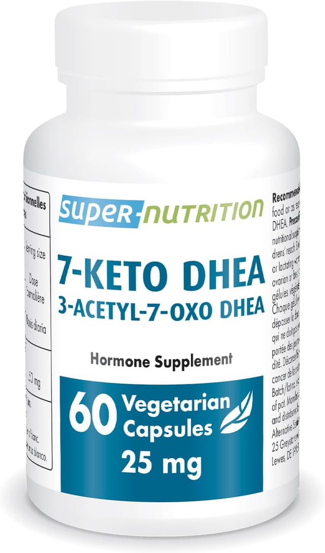 Supersmart - 7-Keto DHEA Supplement 25 Mg (7-OXO-DHEA) - Natural DHEA Metabolite - Weight Management | Clean Label | Non-Gmo & Gluten Free (1 Count (Pack of 60))