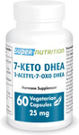 Supersmart - 7-Keto DHEA Supplement 25 Mg (7-OXO-DHEA) - Natural DHEA Metabolite - Weight Management | Clean Label | Non-Gmo & Gluten Free (1 Count (Pack of 60))