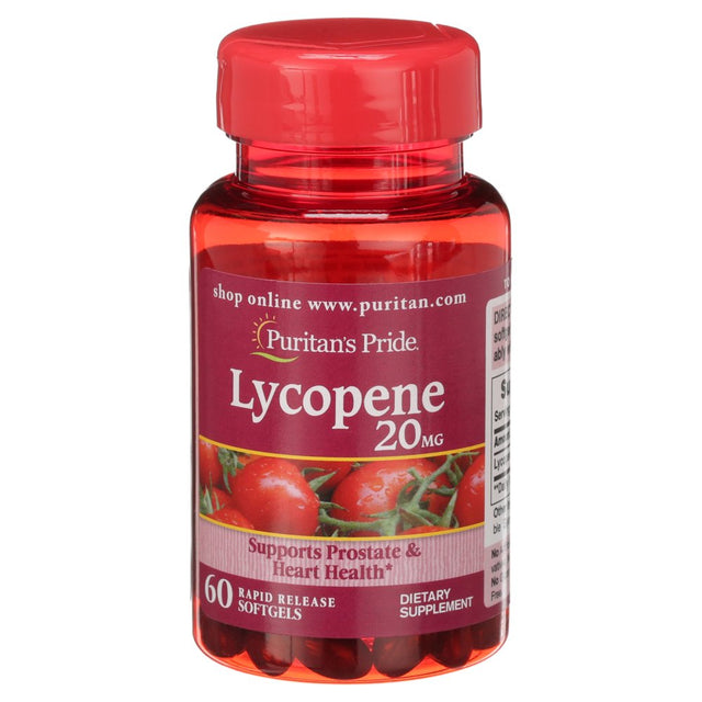 Puritans Pride Lycopene 20 Mg Softgels, 60 Count