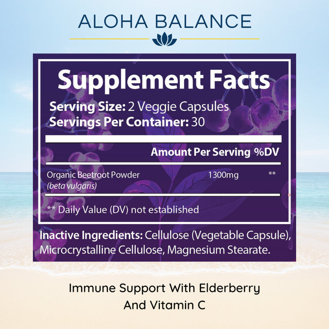 Emergency Immune Support - with Elderberry and Vitamin C - Cold & Flu Support by Aloha Balance