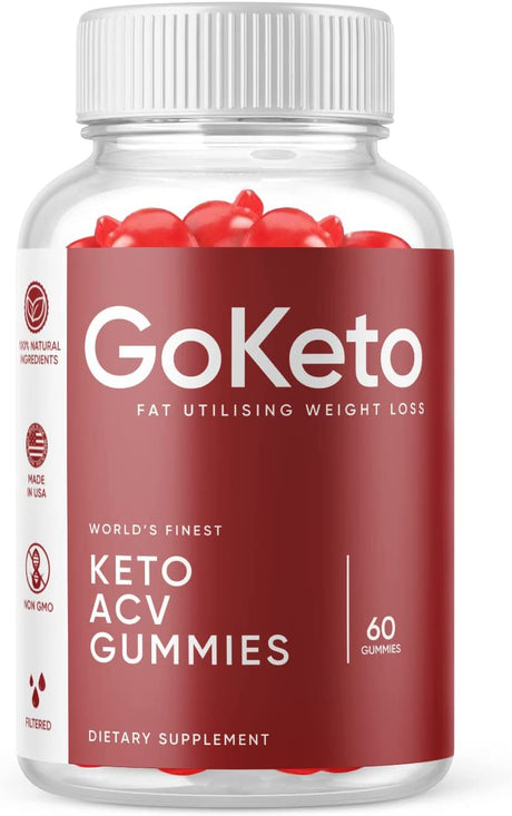 (1 Pack) Go Keto ACV Gummies - Supplement for Weight Loss - Energy & Focus Boosting Dietary Supplements for Weight Management & Metabolism - Fat Burn - 60 Gummies