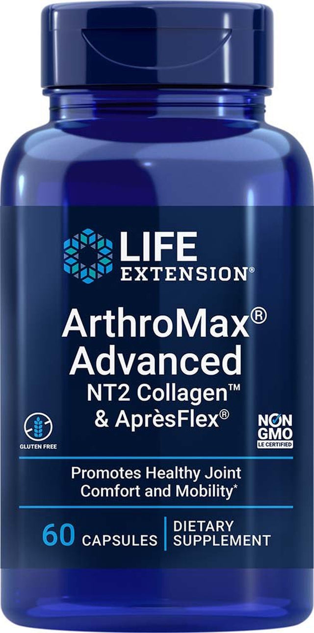 Life Extension Arthromax Advanced with NT2 Collagen & Apresflex -- 60 Vegetarian Capsules