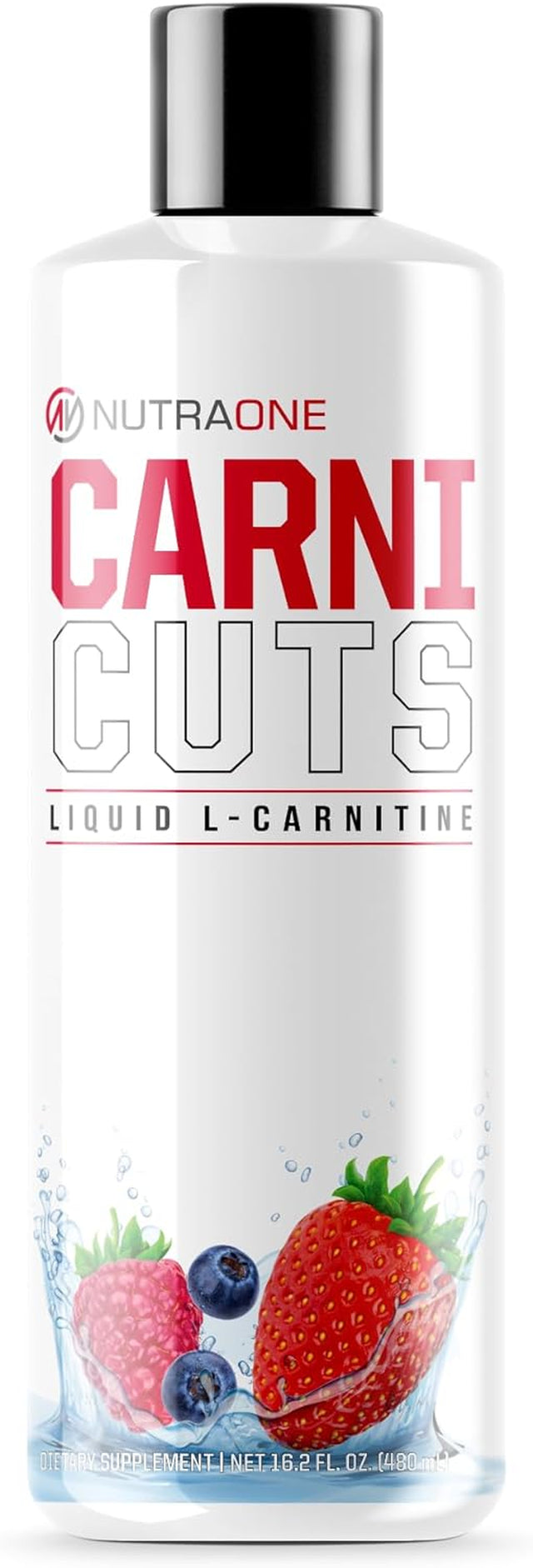 Carnicuts L-Carnitine Liquid Supplement by Nutraone Stimulant Free* (Berry Blast - 32 Servings)