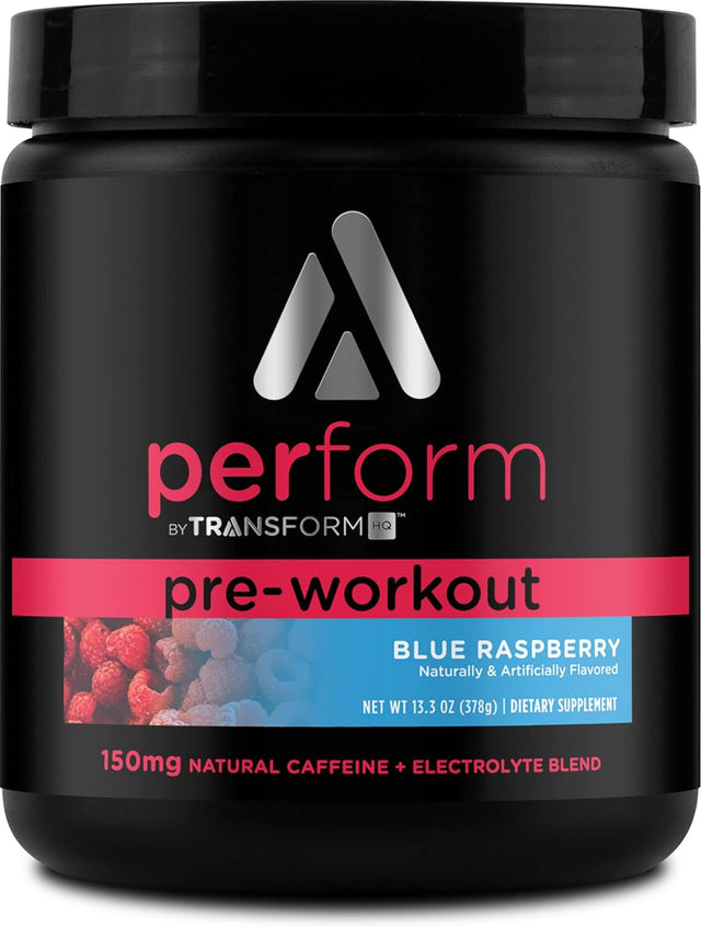 Transformhq Pre-Workout 28 Servings - Perform - Gluten Free, Non-Gmo (Blue Raspberry)