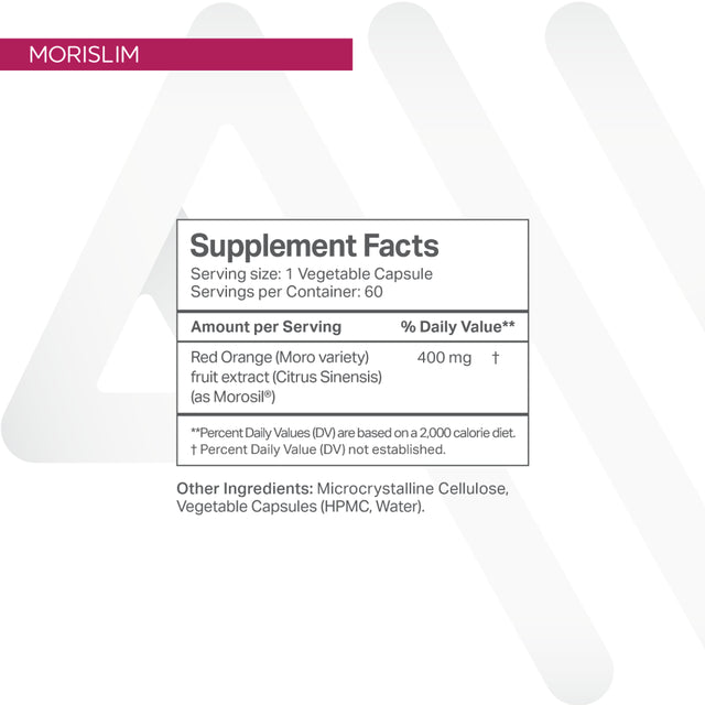 Anew Vita Morislim with Morosil: Antioxidant & Nutrition Supplement for Men & Women | Healthy Weight Management & Vitality | Moro Red Orange | Non-Gmo, Gluten Free, 60 Vegetable Capsules | USA