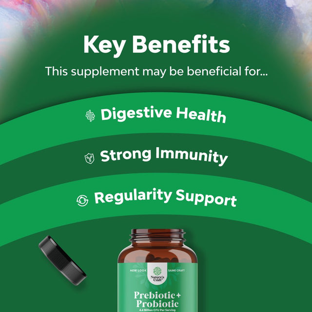 Prebiotics and Probiotics Gut Health Supplement - Super Potent Digestive Health Acidophilus Probiotic Capsules with Men and Womens Probiotics and Prebiotics for Colon Digestive Support and Immunity