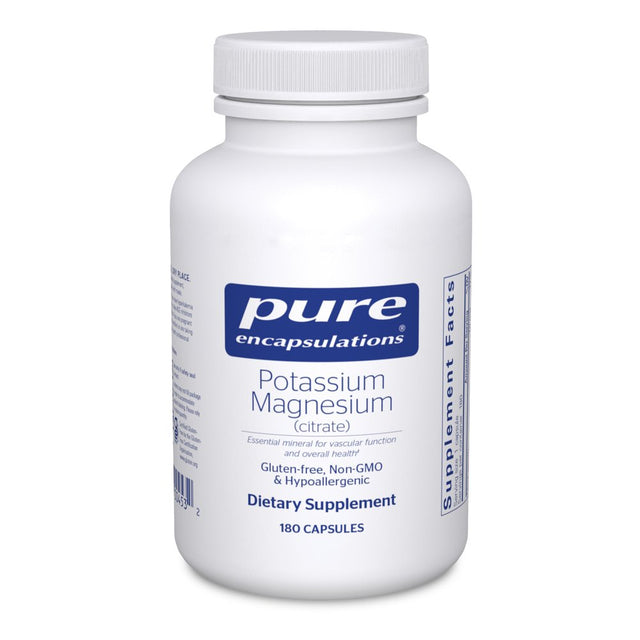 Pure Encapsulations Potassium Magnesium (Citrate) | Supports Heart Health, Muscles, Bone Mineralization, Nerves, and Acid/Alkaline Balance* | 180 Capsules