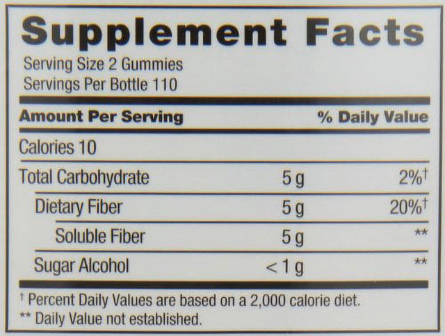 Vitafusion Fiber Gummies, 220 Count "Sugar Free"