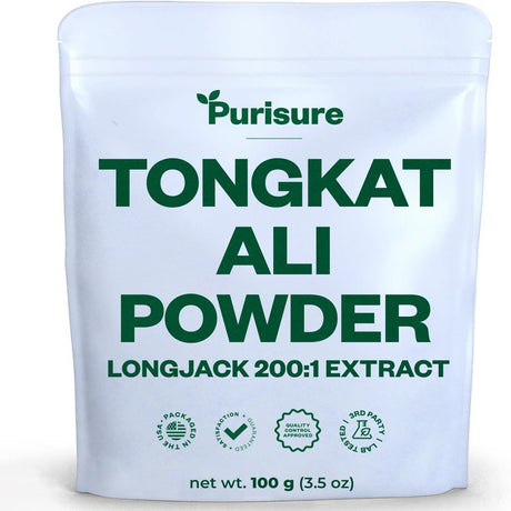 Purisure Longjack 200:1 Extract Powder 100G, Testosterone & Reproductive Health Supplement