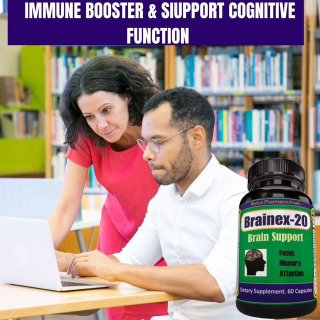 Brain Booster Vitamins for Men & Women, Support Memory and Focus - Improve Brain Focus, Clarity & Memory Supplements for Seniors & Adults, Energy & Mood Booster 60 Count