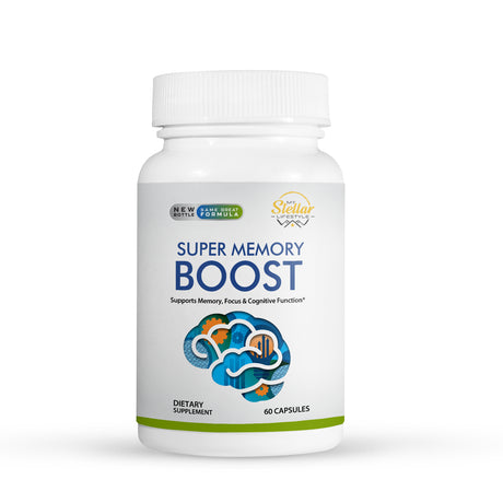 Super Memory Boost, Supports Memory, Focus & Cognitive Function-60 Capsules