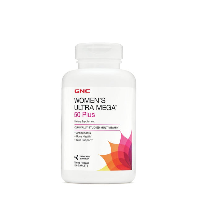 GNC Women'S Ultra Mega 50 plus Multivitamin for Women, 120 Count, Vitamin,