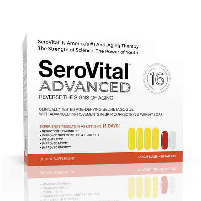 Serovital Advanced for Women - Anti-Aging Supplement for Women - Increase a Critical Peptide Associated with Stimulating Collagen Production, Skin Benefits, Energy, and Sleep - 30-Day