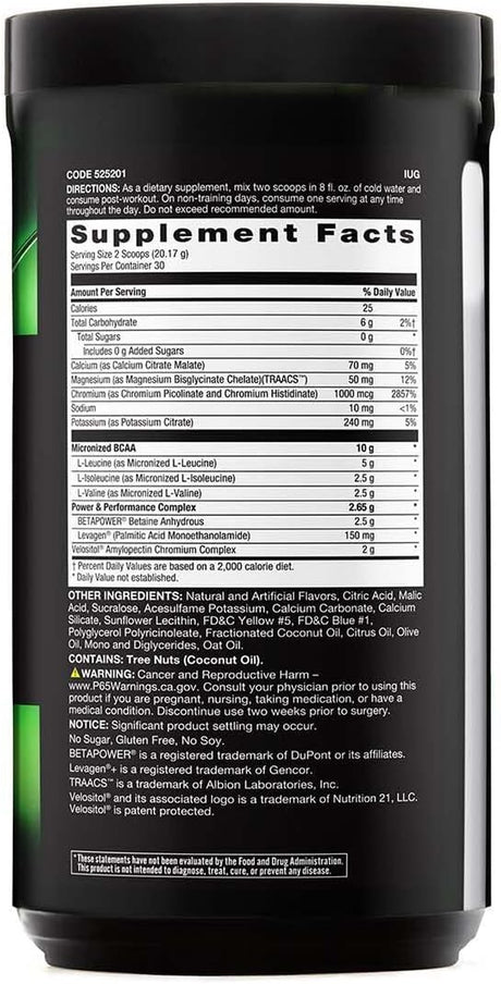 BEYOND RAW Precision BCAA Powder | Anabolic Recovery & Power Output | Gummy Worm | 30 Servings