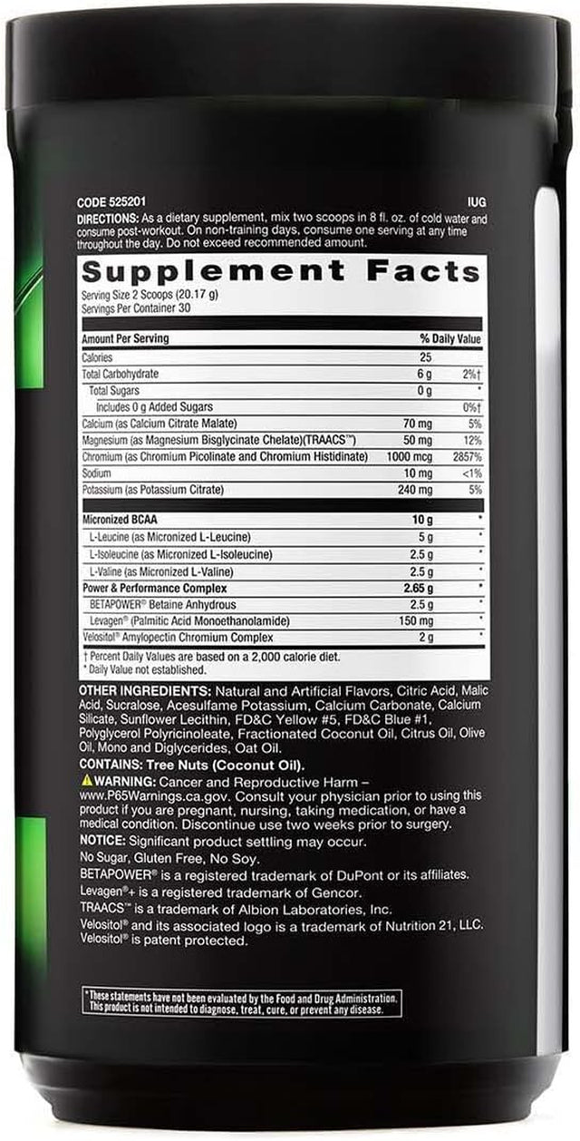 BEYOND RAW Precision BCAA Powder | Anabolic Recovery & Power Output | Gummy Worm | 30 Servings