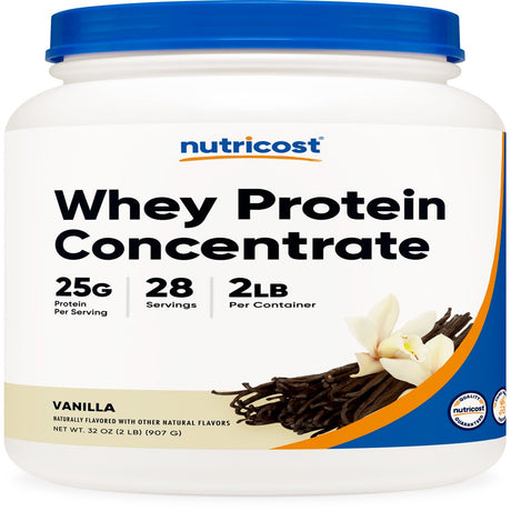 Nutricost Whey Protein Concentrate (Vanilla) 2LBS - Gluten Free & Non-Gmo Supplement