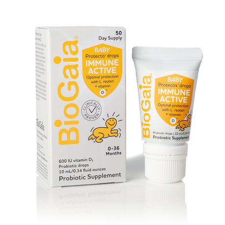 Biogaia Protectis Immune Active BABY Probiotic Drops | Clinically Proven Probiotic + Vitamin D | Promotes the Development of Healthy Immune & Digestive Systems in Babies & Infants | 50 Day Supply