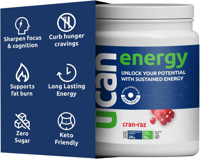 UCAN Orange, Cran Raz, & Lemon Keto Energy Powder - Sugar Free Pre Workout Powder for Men & Women Bundle - No Added Sugar, Soy-Free, Non-Gmo, Vegan, Gluten-Free, & Keto-Friendly