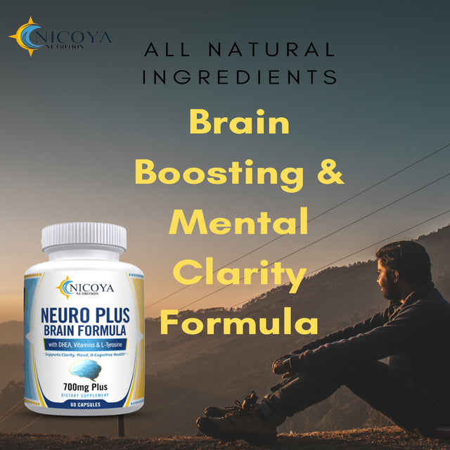 Nicoya Nutrition Neuro plus Brain Formula & Focus 60Ct, Healthy Memory Function, Clarity Nootropic Supplement 60 Capsules