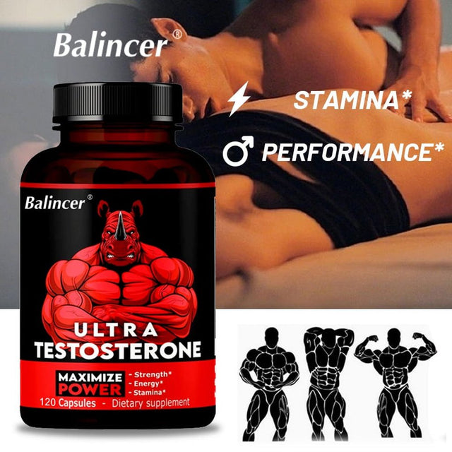 Balincer Men'S Testosterone Booster - Increase Energy, Endurance, Reduce Fatigue, Dietary Supplement Capsules