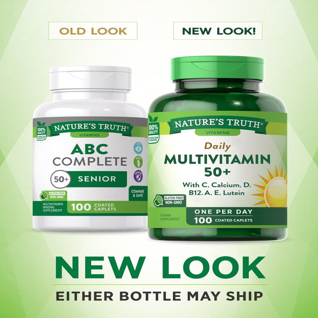 Multivitamin for Men and Women | 50 plus | 100 Caplets | Non-Gmo & Gluten Free Supplement | by Nature'S Truth