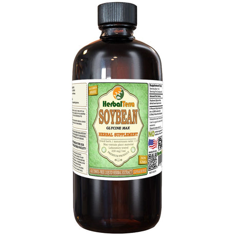 Soybean (Glycine Max) Glycerite, Dried Beans Alcohol-Free Liquid Extract (Herbal Terra, USA) 32 Oz