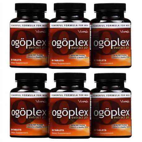 Ogoplex Prostate Health & Urinary Support Supplement for Men - Graminex G63 Swedish Flower Pollen, Saw Palmetto, Cardioaid Plant Phytosterol Complex, Tomato Fruit, & Lycopene - 30 Tablets (6 Pack)