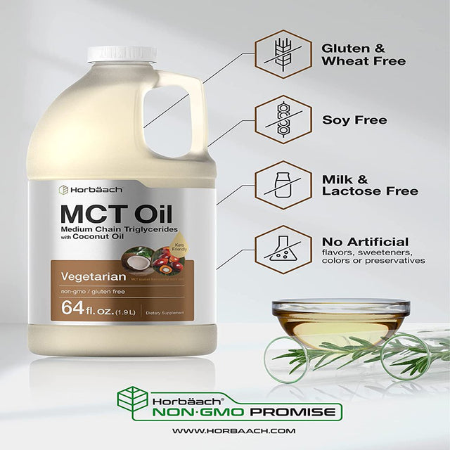 Keto MCT Oil 64 Oz | Blends with Coffee, Tea, and Juice Drinks | by Horbaach